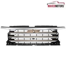 Front Hood Grille Fits 2019-2025 Chevy Silverado 1500 High Country Chrome Grill