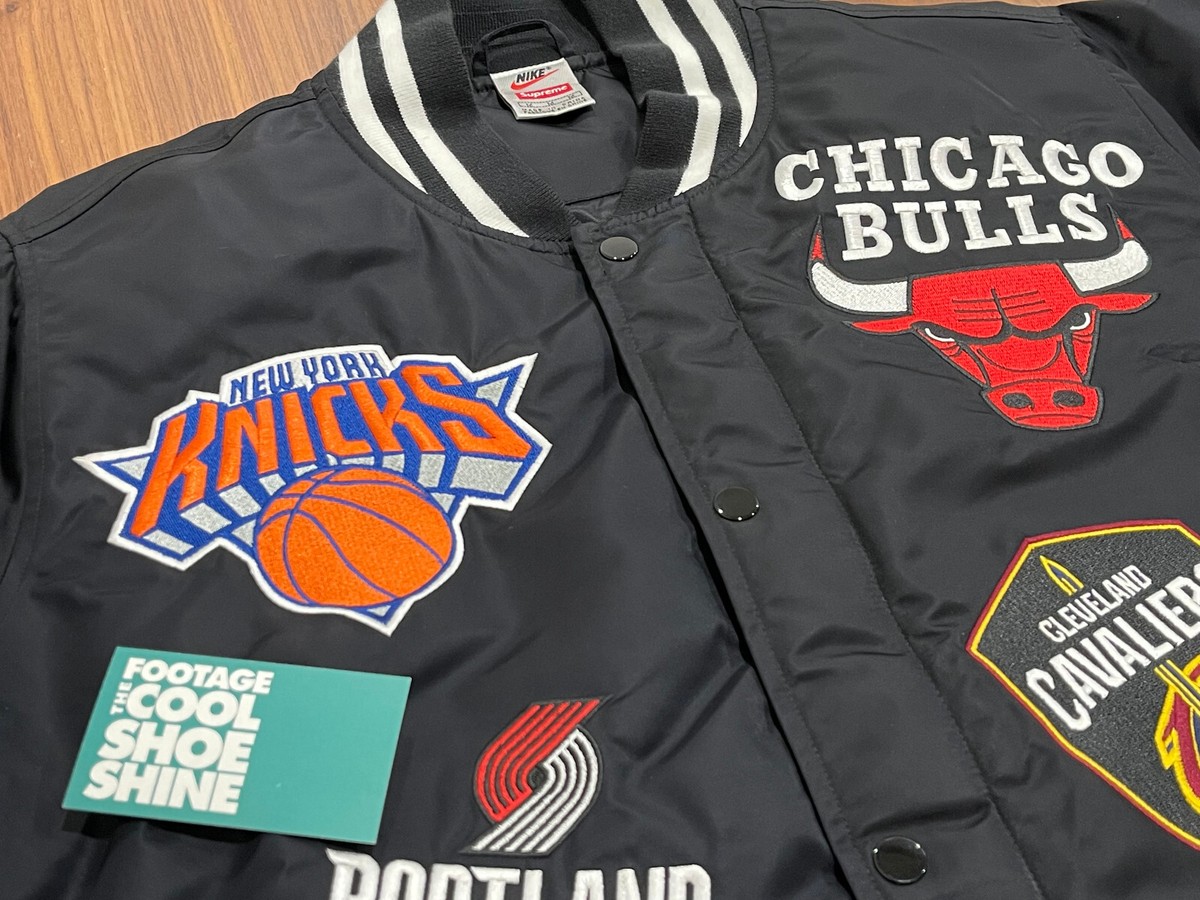 2018 SS18 NIKE x SUPREME NBA TEAMS WARM-UP JACKET BLACK