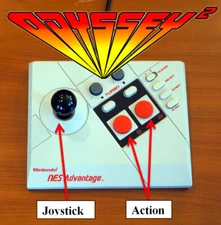 Nintendo NES Advantage Modded Controller Joystick for Magnavox Odyssey 2 Mod