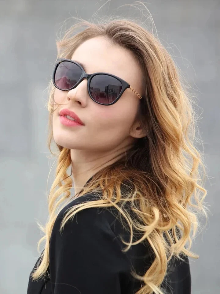 Gafas de sol polarizadas con marco de memoria para mujer Uv400 aspecto de protección exterior Foto 3 de 4