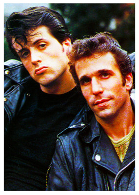 STALLONE & WINKLER - THE LORDS OF FLATBUSH 5''X7'' PHOTOGRAPH