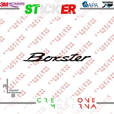 CM ADESIVO STICKER LOGO BOXSTER PORSCHE MISURE PERSONALIZZATE