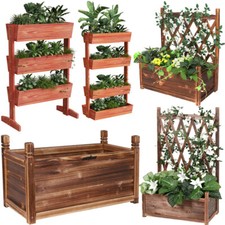 Reusable Large Raised Garden Bed Wood Deep Root Box Planter Grow Backyard Patio