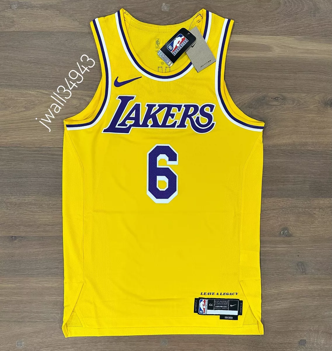 LeBron James Los Angeles Lakers Nike AUTHENTIC Player Jersey Icon Edition  Gold