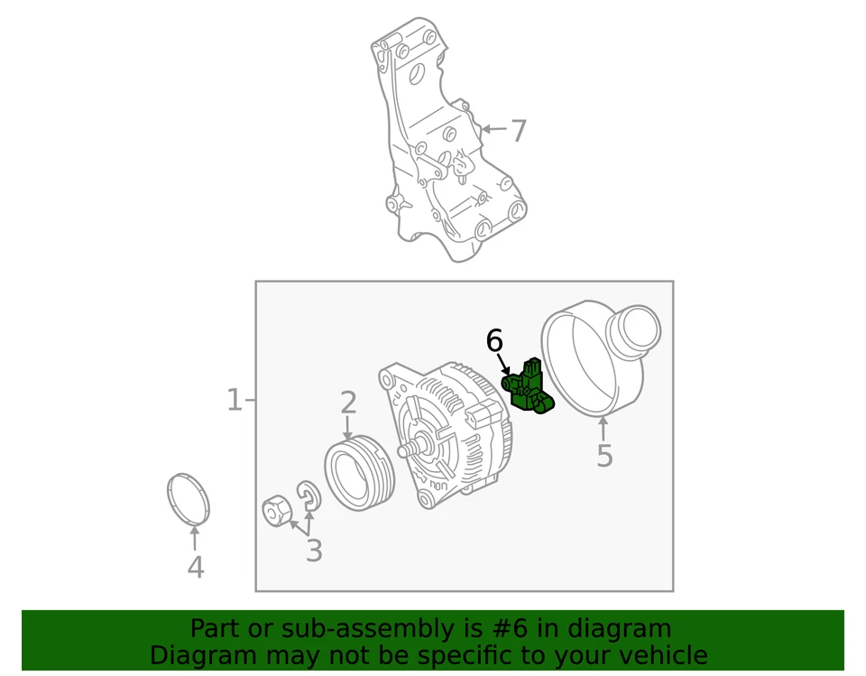 Regulador de tensión original Audi 06B-903-803-B Foto 2 de 3