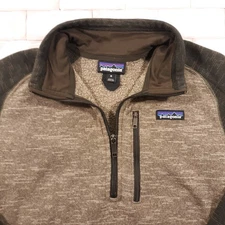 Patagonia Better Sweater Mens Medium Pullover 1/4 Zip Outdoor Fleece Brown