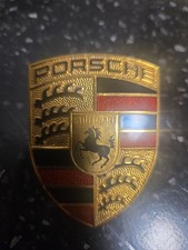 Original Porsche Hood Crest Emblem Set 911 Boxster Cayman Cayenne Macan Original Porsche Hood Crest Emblem Set 911 Boxster Cayman Cayenne Macan