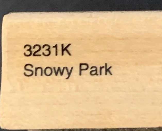 Sello de goma Penny negro nevado parque árboles madera Foto 3 de 4