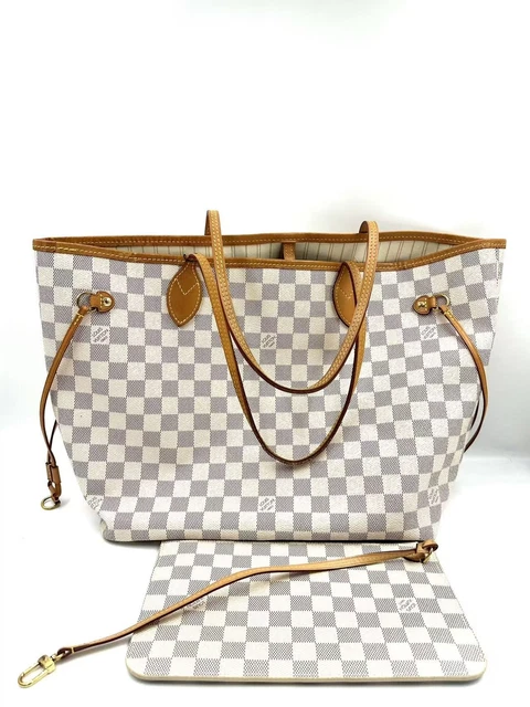 10.12.17 Louis Vuitton Pre-Owned Damier Azur Neverfull MM Tote Bag