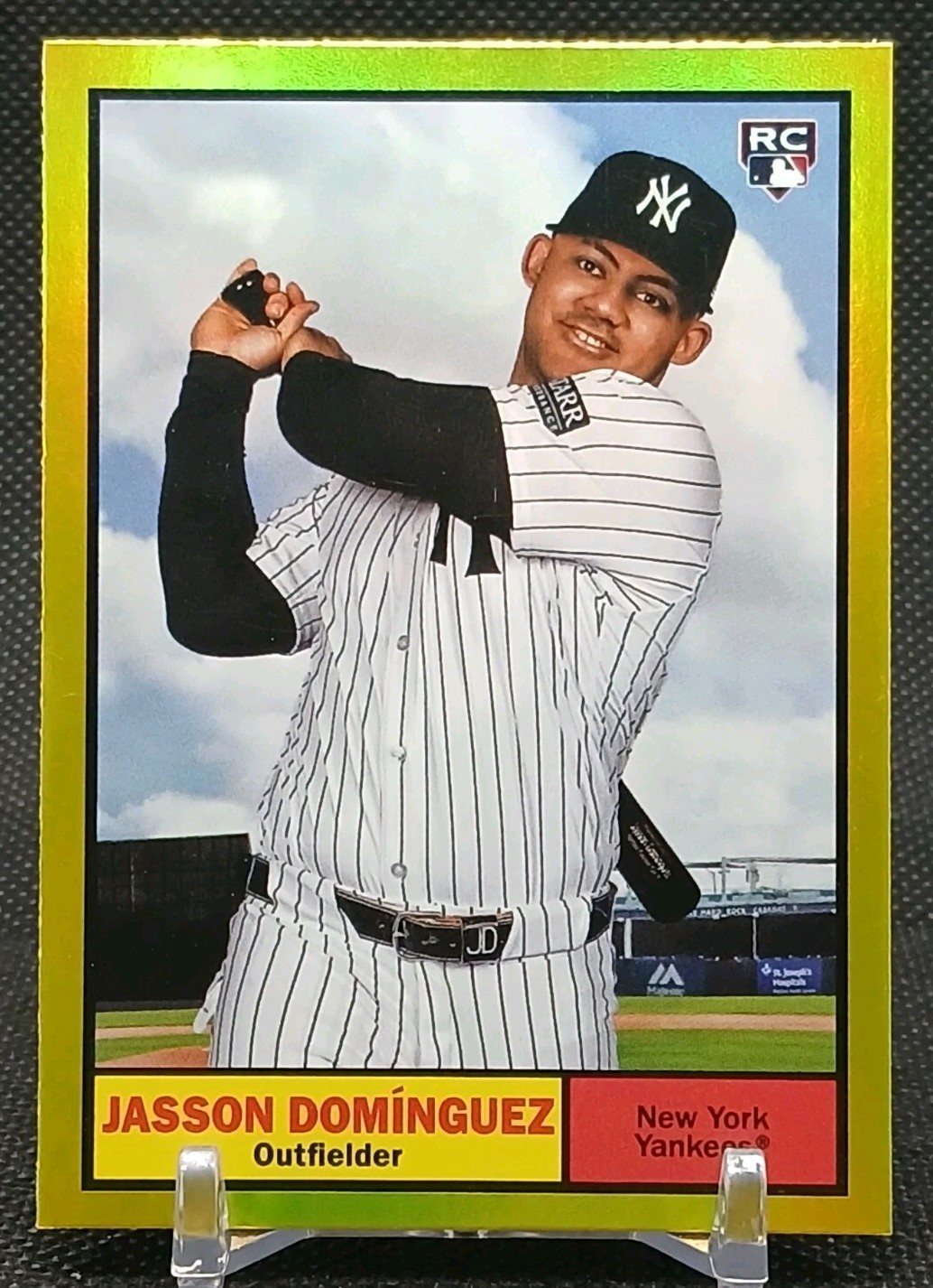 Jasson Dominguez RC Yellow Foilboard 2024 Topps Archives #1 New York Yankees 