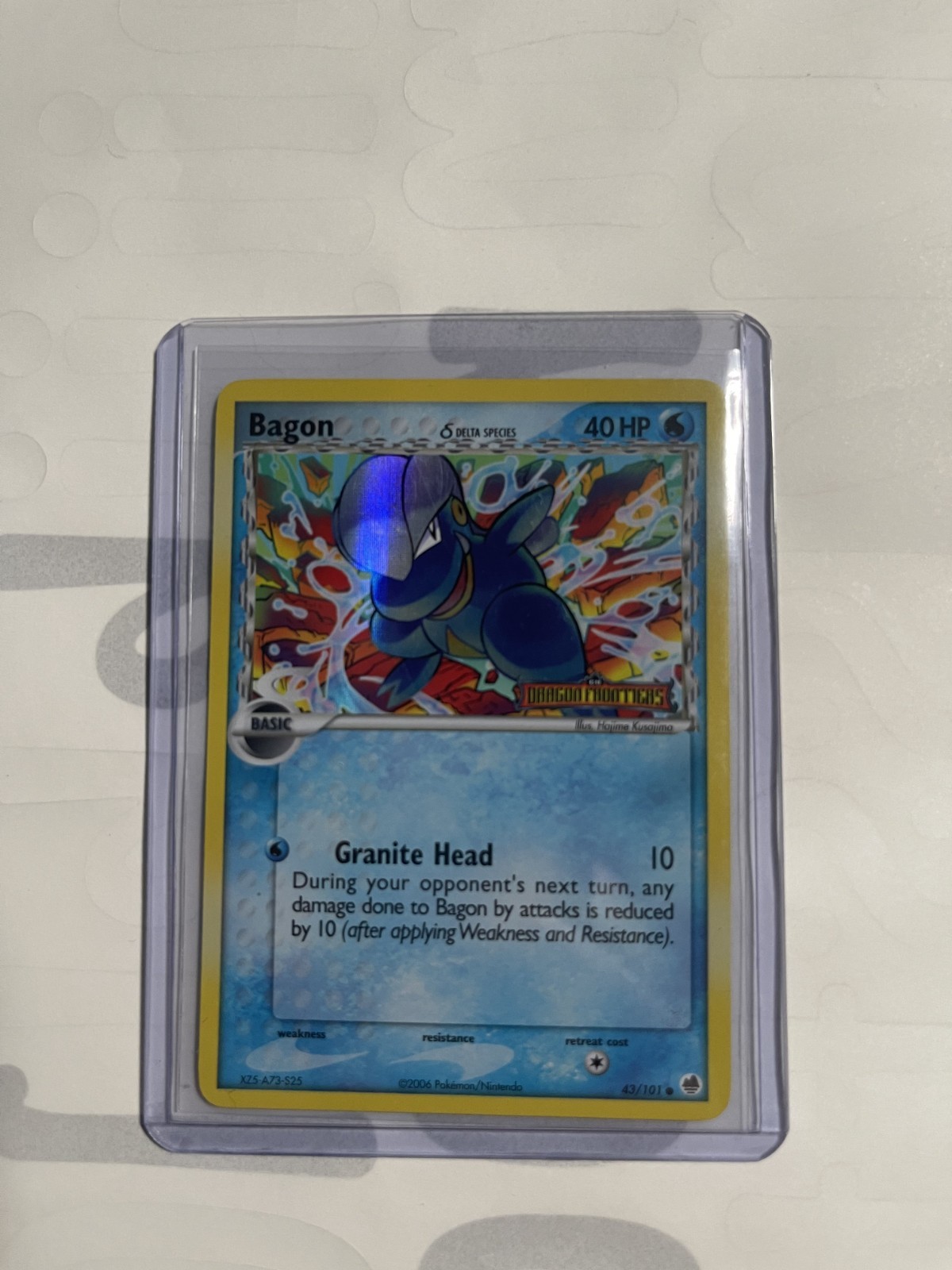 Pokemon Card - Bagon Dragon Frontiers 43/101 Reverse Holo Stamped NM