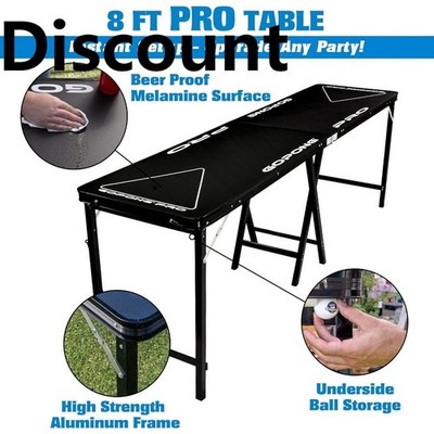 GoPong PRO 8 Foot Premium Beer Pong Table -duty (Black,36-Inch Tall) discount