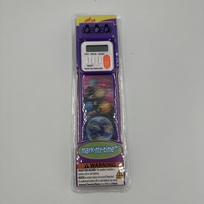 Mark-My-Time Digital Bookmark LED Book Light Timer 3D Planets