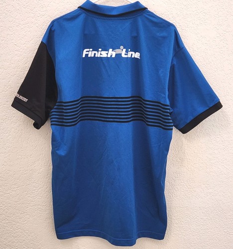 Finish Line Employee Sneakerologist Uniform Blue Polyester Polo Shirt Mens 2XL