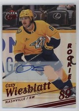 2025-26 Fleer Ultra Rookies Red Rainbow Foil 2/10 Ozzy Wiesblatt #155 Auto l5u