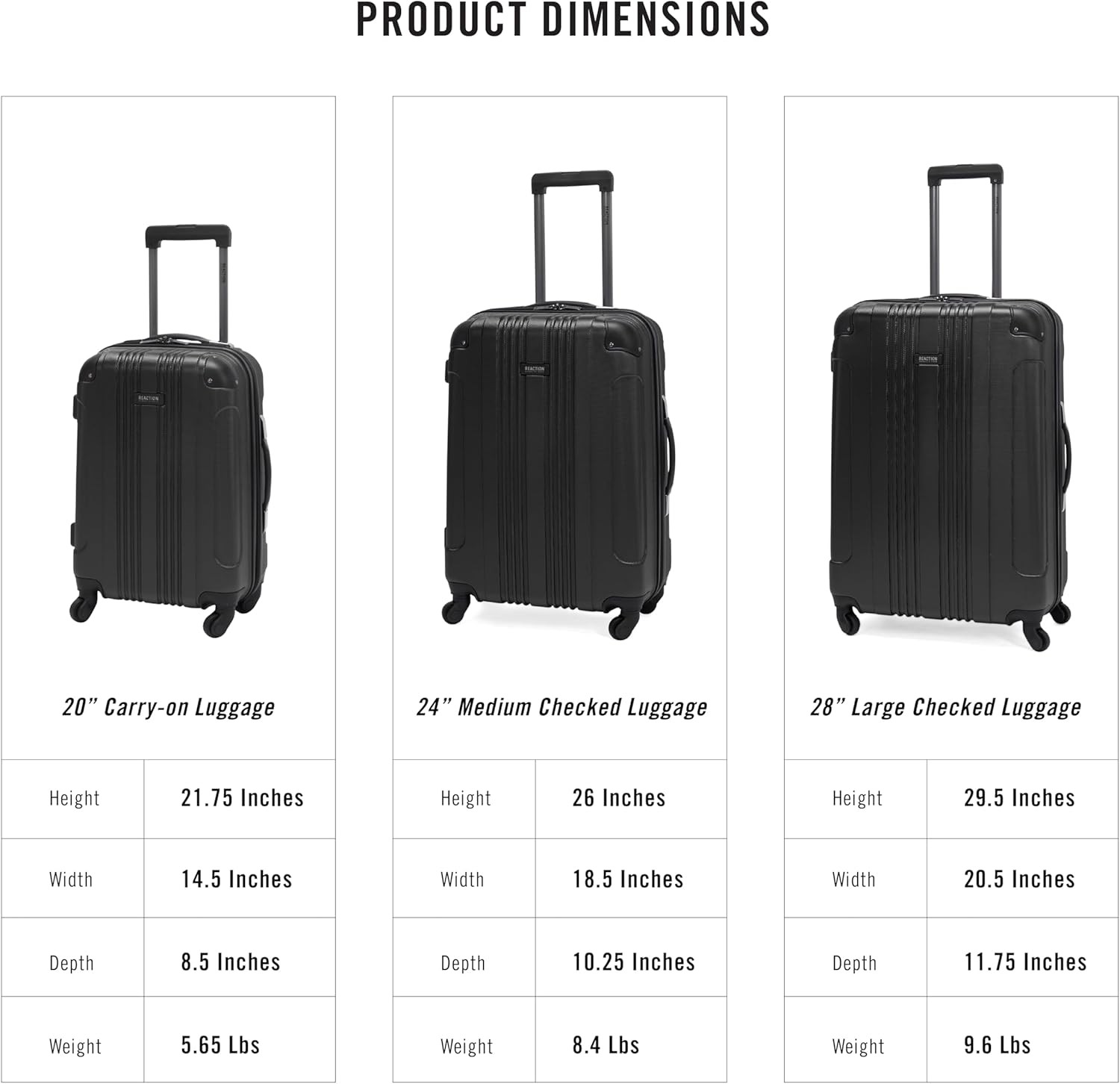 Kenneth Cole REACTION Out of Bounds Lightweight Hardshell 4-Wheel Spinner