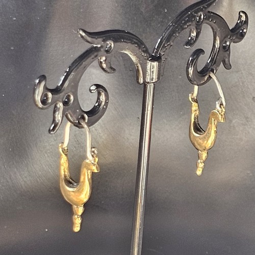 Schläfer Handwerker Silber und Messing Vögel stilisiert 26x12mm - Bild 10 von 18