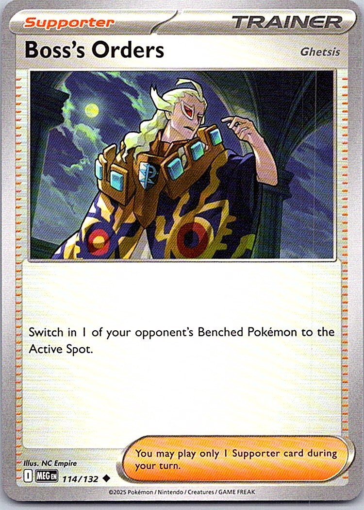 Boss's Orders [Ghetsis] Uncommon ME01: Mega Evolution 114/132 NM