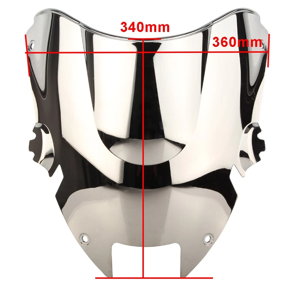 Windscreen Windshield For Honda Super Hawk 1000 VTR1000F 1997-2005 Motor Silver — 第 3/3 张图片
