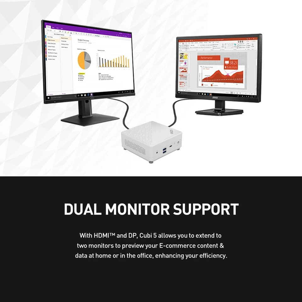 PC Mini Barebone MSI Cubi N ADL Intel Celeron N100, Wi-Fi, sin sistema operativo, tipo C, negro Foto 2 de 4