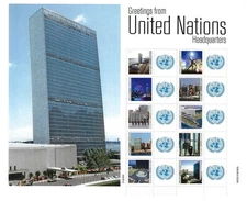 UN 2024 NY PERSONALIZED SHEET MNH GREETINGS FROM NY HEADQUARTERS (S-115)