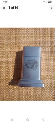 Zippo Barcroft Lighter Brushed Finish Textile Manufacturer? Vintage Advertising 