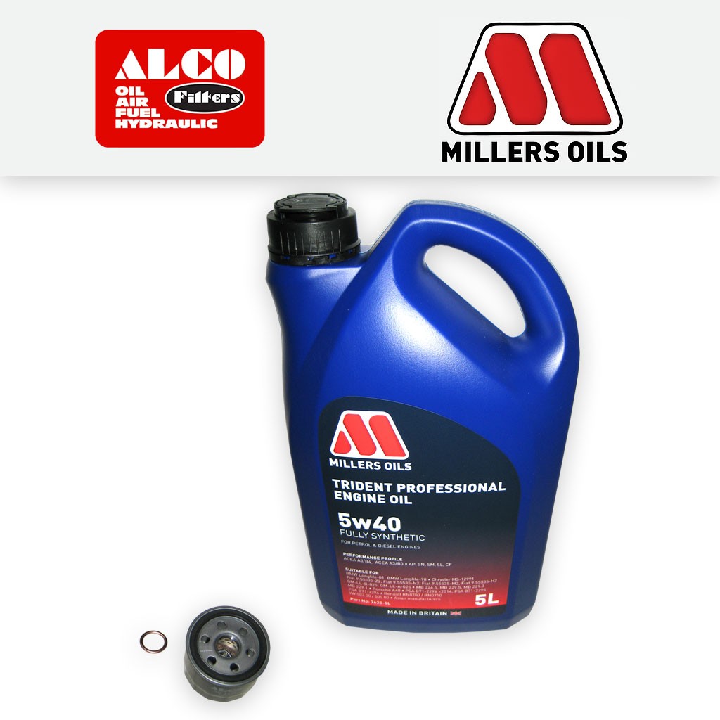 SERVICE KIT for DACIA SANDERO 1.2 OIL FILTER +5w40 OIL (2008-2018)