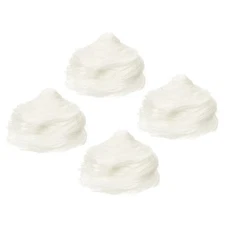 4Pcs 59" x 2" Plush Faux Fur Fabric Precut Strips, White