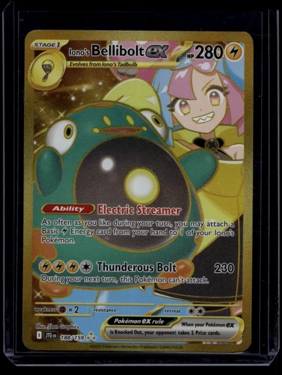 Pokemon TCG Iono's Bellibolt ex 188/159 Journey Together Hyper Rare NM