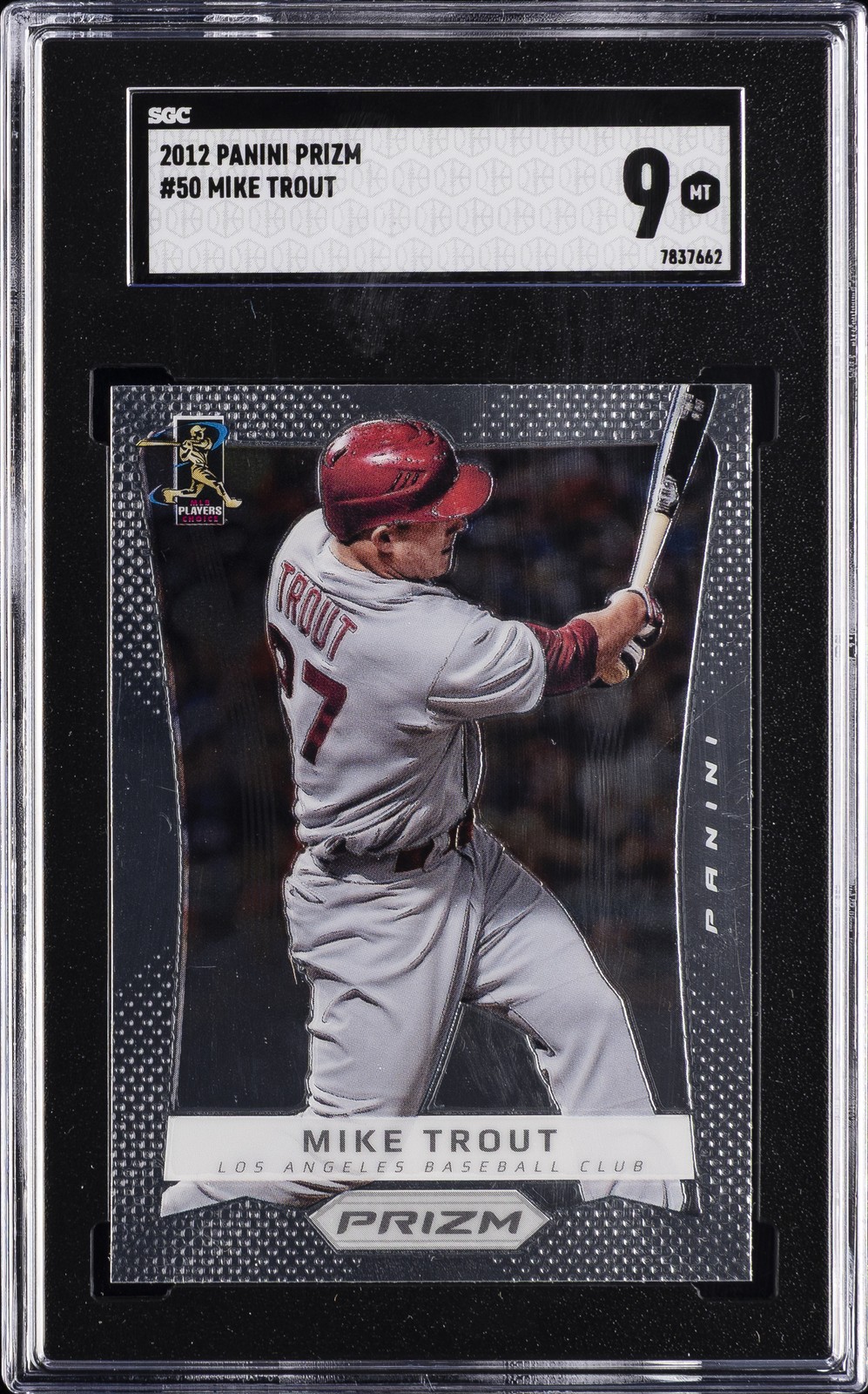 2012 PANINI PRIZM #50 MIKE TROUT SGC 9