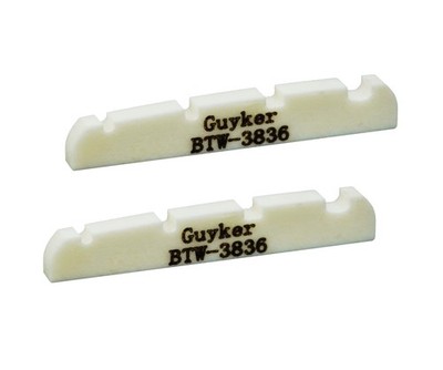 Guyker Bass Guitar Bone Nut - 4 String Flat Bottom Pre-Slotted Bone Nuts Repl...