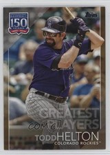 2019 Update 150 Years of Professional Baseball Gold 31/50 Todd Helton HOF 04br