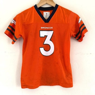 Denver Broncos NFL Team Apparel  #3 Jersey Orange Lock Kids Size Small 6/7