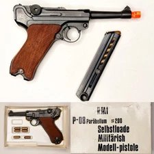 MGC LUGER Full Metal & Real Wood Grips Replica Model Gun w/Box
