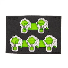 VIM Tools 5 Piece 3/8 Inch Drive Ratcheting Flare Nut Set (15, 16, 17, 18, 19 mm