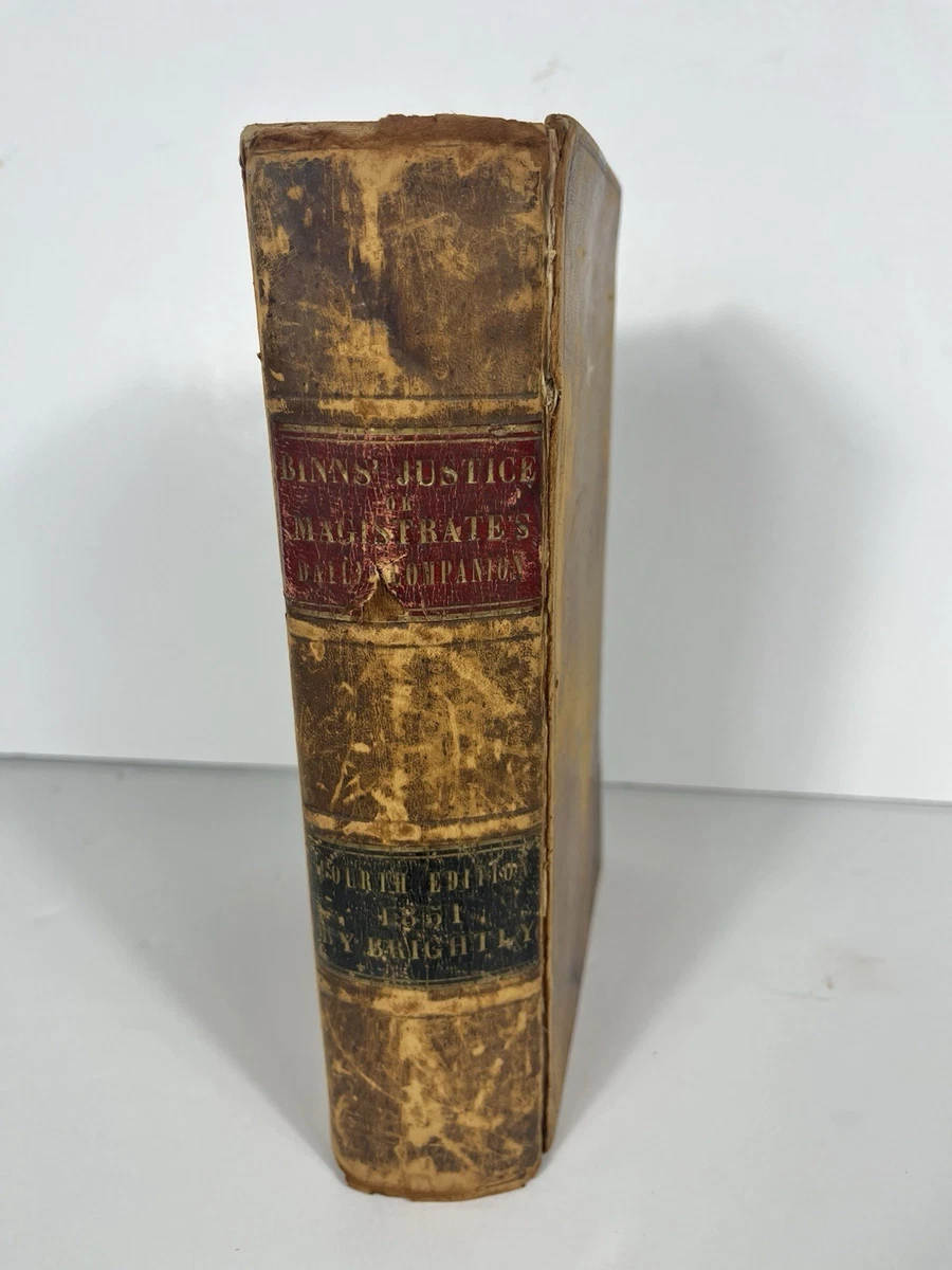 Law & Government Leather 1850-1899 Antiquarian & Collectible Books