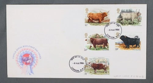 MayfairStamps Great Britain FDC 1984 Beef Cows Combo First Day Cover aax_61439