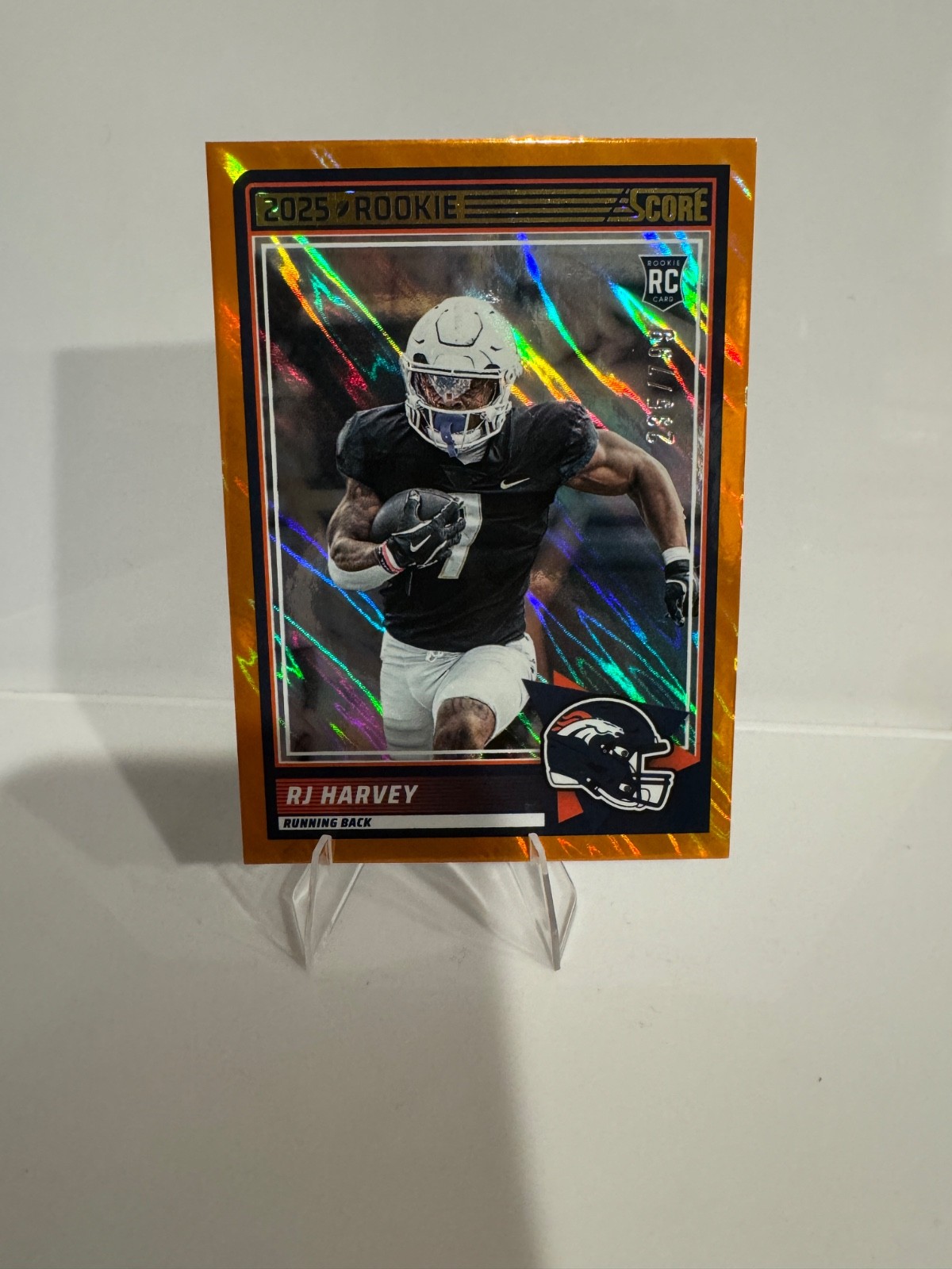 2025 Panini Score Rookie Lava RJ Harvey 235/799 No. 49