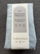 Threshold King Size 400 TC Performance Pillowcase Set - Light Blue