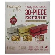 Bentgo Prep 30pc Deep-Dish Food Storage Set, Holiday Glitter Collection