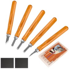 Wood Carving Tools, 7Pcs Wood Carving Knife Kit Carbon Steel, Wood Chisels Se...