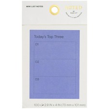 Noted by Post-it® Habit Tracker Notes, 100 4 in. X 2-15/16 in., Periwinkle