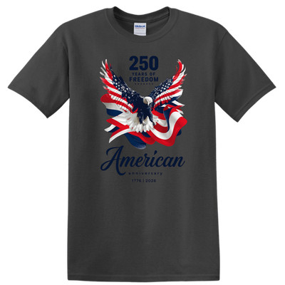 Home Of The Brave T Shirt Eagle 1776 2026 250th Anniversary USA Flag Retro Tee