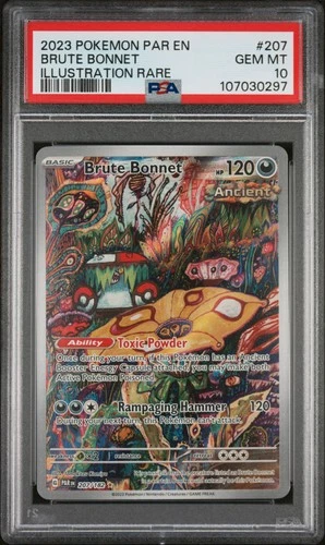 Pokemon Brute Bonnet Par En-paradox Rift 207/182 Illustration Rare PSA 10
