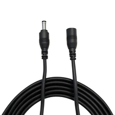 DC Power Extension Cable, 5.5mm x 2.1mm, Security Camera Power Cord, Black 1,...