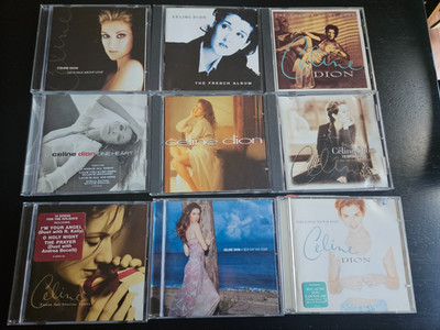 Lot of 9 CD's Celine Dion  One Heart, Let's Talk About Love, French Album, more