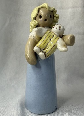 Vtg Arabia Finland Art Early Crown Mark Figurine Mother W/Child Handcrafted 4''