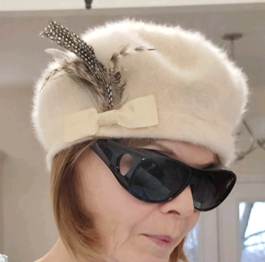 Angora Beret Beige Hats for Women for sale | eBay display picture 3
