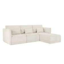 Beautiful LS-BT-025 Drew Modular Sectional Sofa with Ottoman by Drew Barrymore,