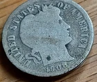 1908-S Barber Silver Dime,